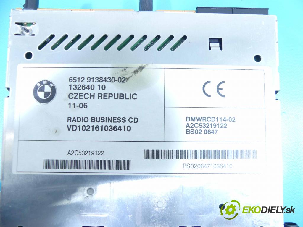 Bmw X3 e83 2003-2010 2.0d 150 HP manual 110 kW 1995 cm3 5- Radio továreň: 9138430