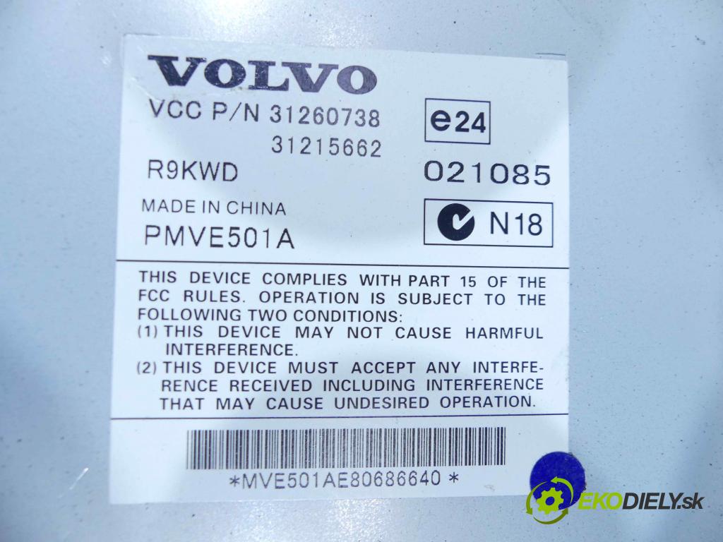 Volvo C30 1.6d 109 HP manual 80 kW 1560 cm3 3- Zesilovač: 31260738 (Zosilňovače)