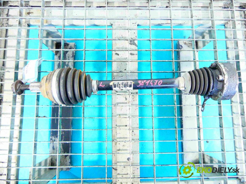 Vw Golf VI 2008-2013 1.6 tdi 105 HP manual 77 kW 1598 cm3 5- poloos ľavé 1K0407271HN (Poloosy)