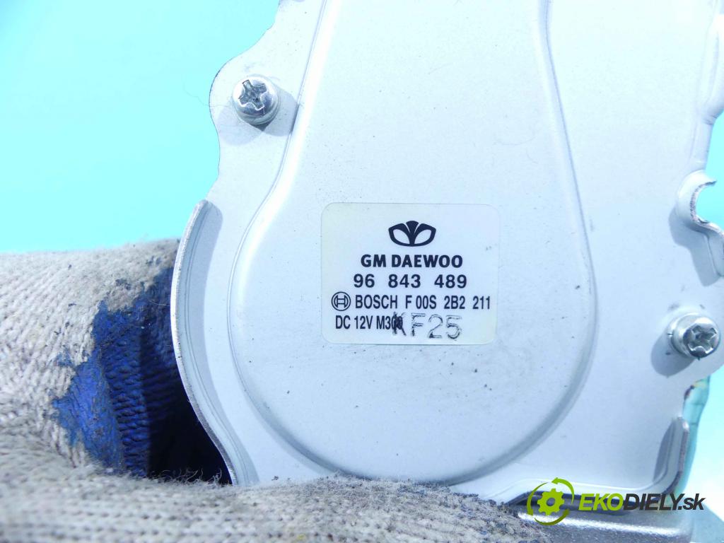 Chevrolet Spark III M300 2009-2014 1.2 16v 82 hp manual 60 kW 1206 cm3 5- motor stěrače zadní 96843489