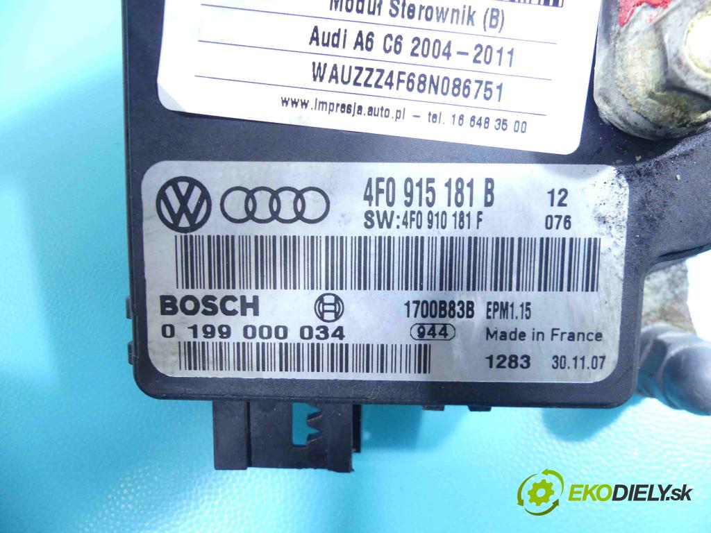 Audi A6 C6 2004-2011 3.0 tdi 232KM automatic 171 kW 2967 cm3 5- modul riadiaca jednotka 4F0915181B (Ostatné)