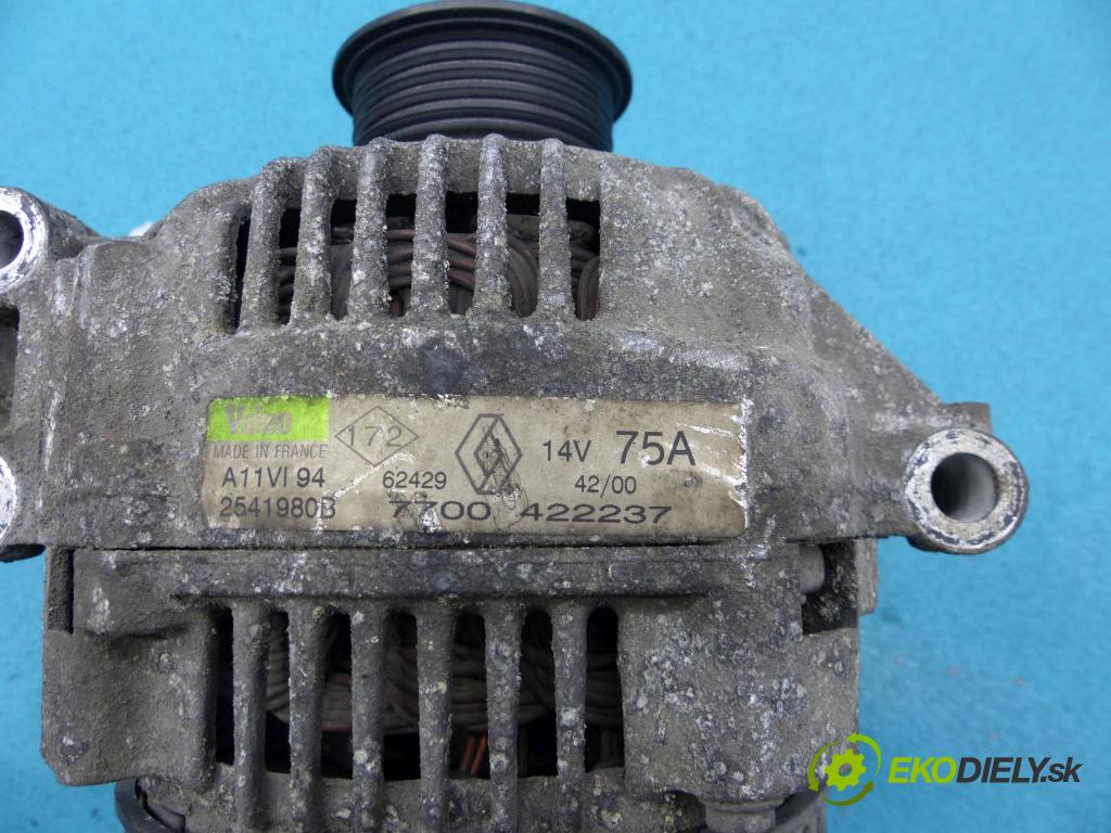 Renault Clio II 1998-2012 1.4 16v 98 HP manual 72 kW 1390 cm3 5- Alternator 7700422237 (Alternátory)