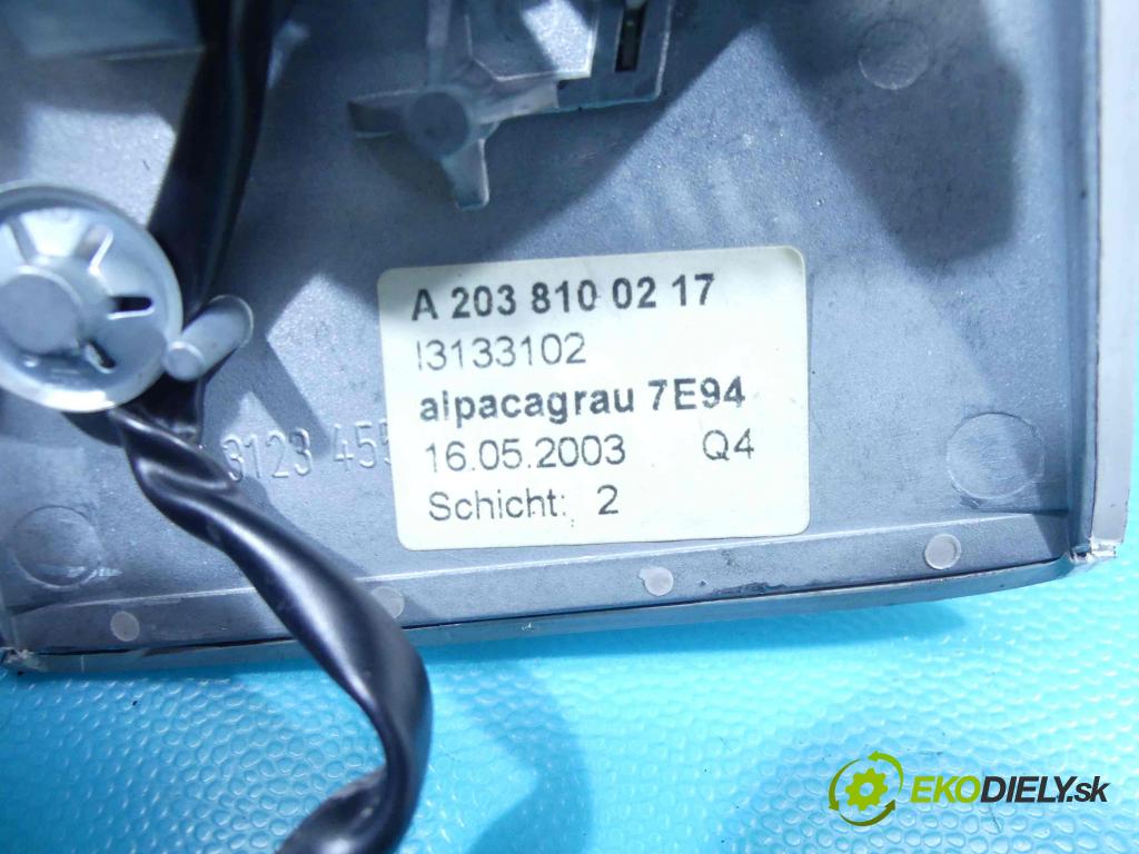 Mercedes CLK C209 2002-2009 2.7 CDI 163 hp automatic 120 kW 2685 cm3 2- zpětné zrcátko vnitřní A2038100217 (Světla vnitřní)