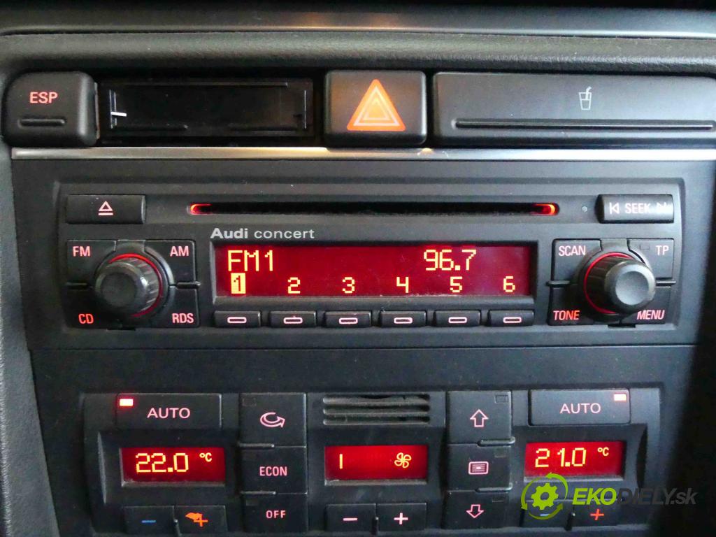 Audi A4 B7 2004-2008 1.9 tdi 116 HP manual 85 kW 1896 cm3 5- Radio továreň: 8E0035186D