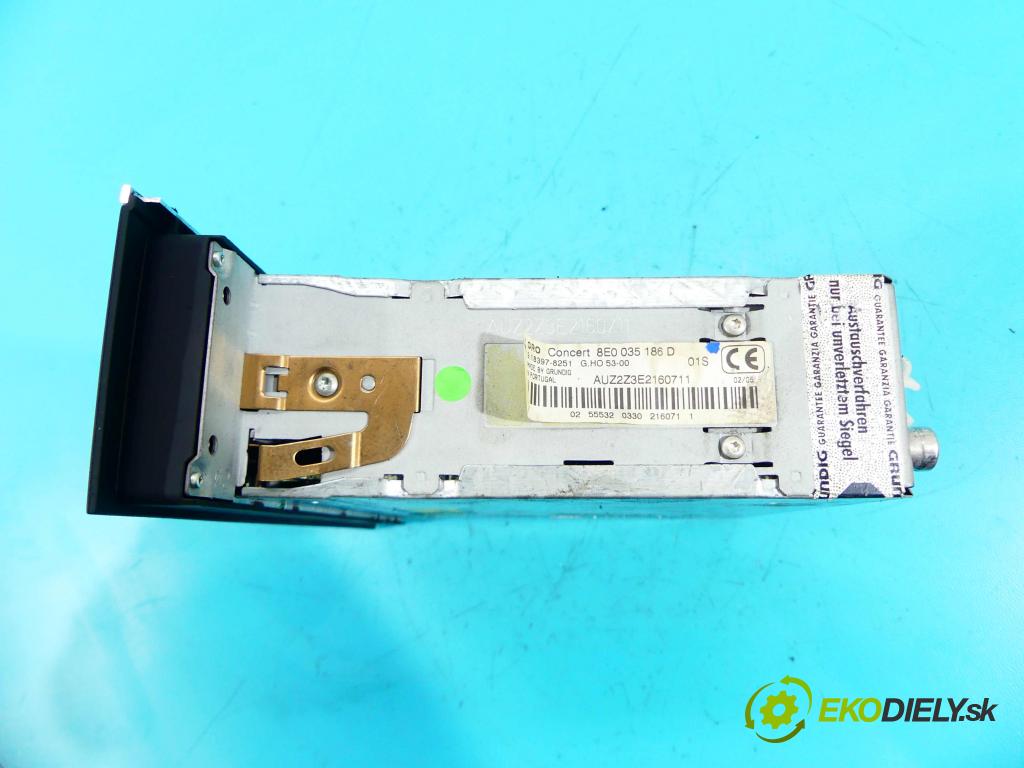 Audi A4 B7 2004-2008 1.9 tdi 116 HP manual 85 kW 1896 cm3 5- Radio továreň: 8E0035186D