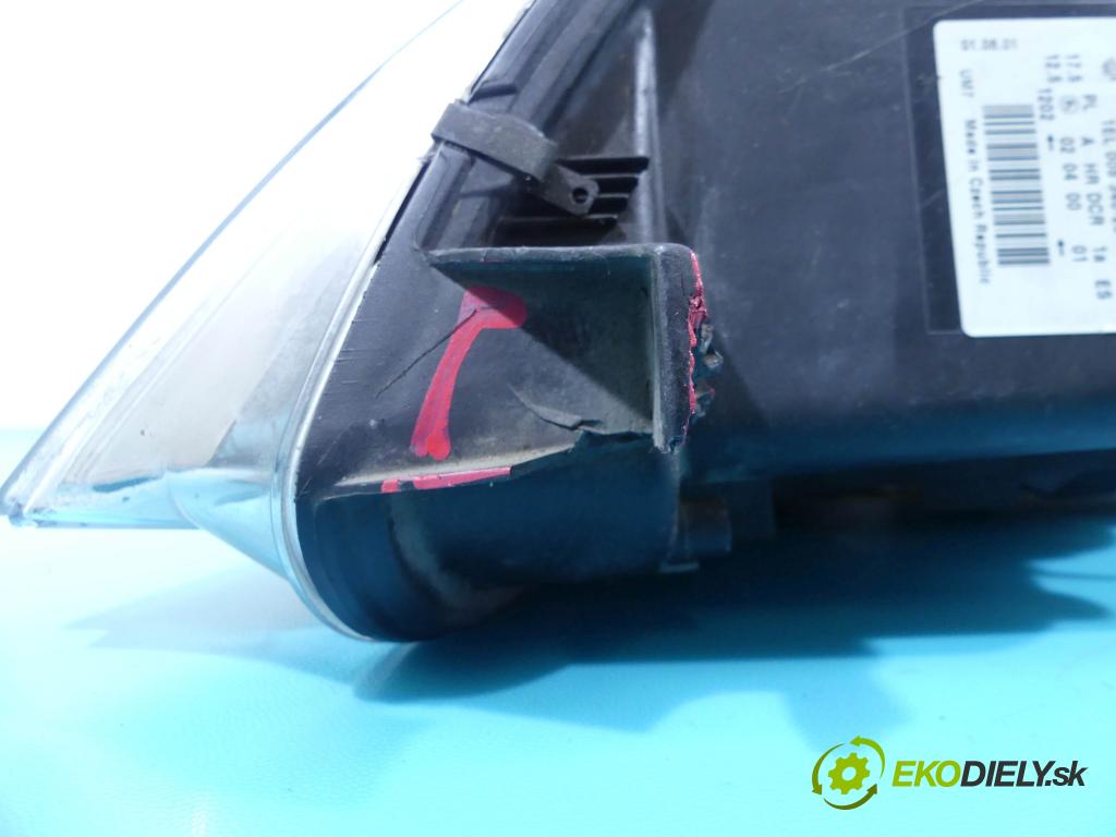 Vw Passat B5 1995-2005 2.5 V6 tdi 150 HP manual 110 kW 2496 cm3 5- Reflektor: pravý 3B7941018Q (Pravé)