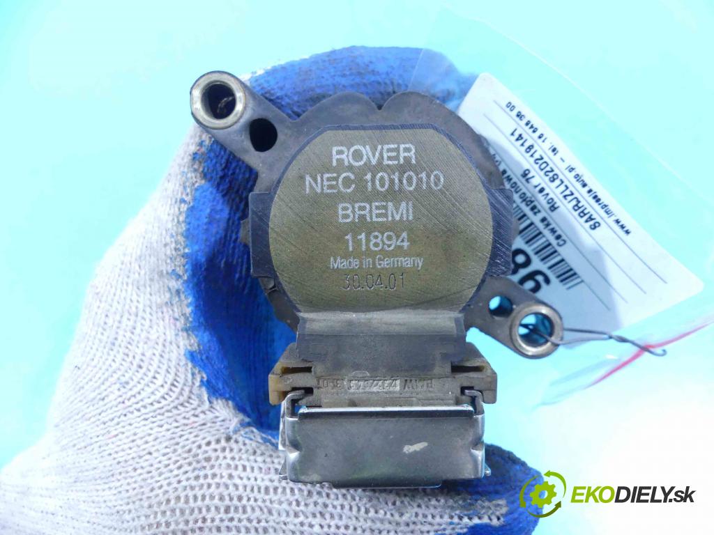 Rover 75 2.5 V6 177 HP manual 130 kW 2497 cm3 4- cievka zapaľovacia  (Zapaľovacie cievky, moduly)