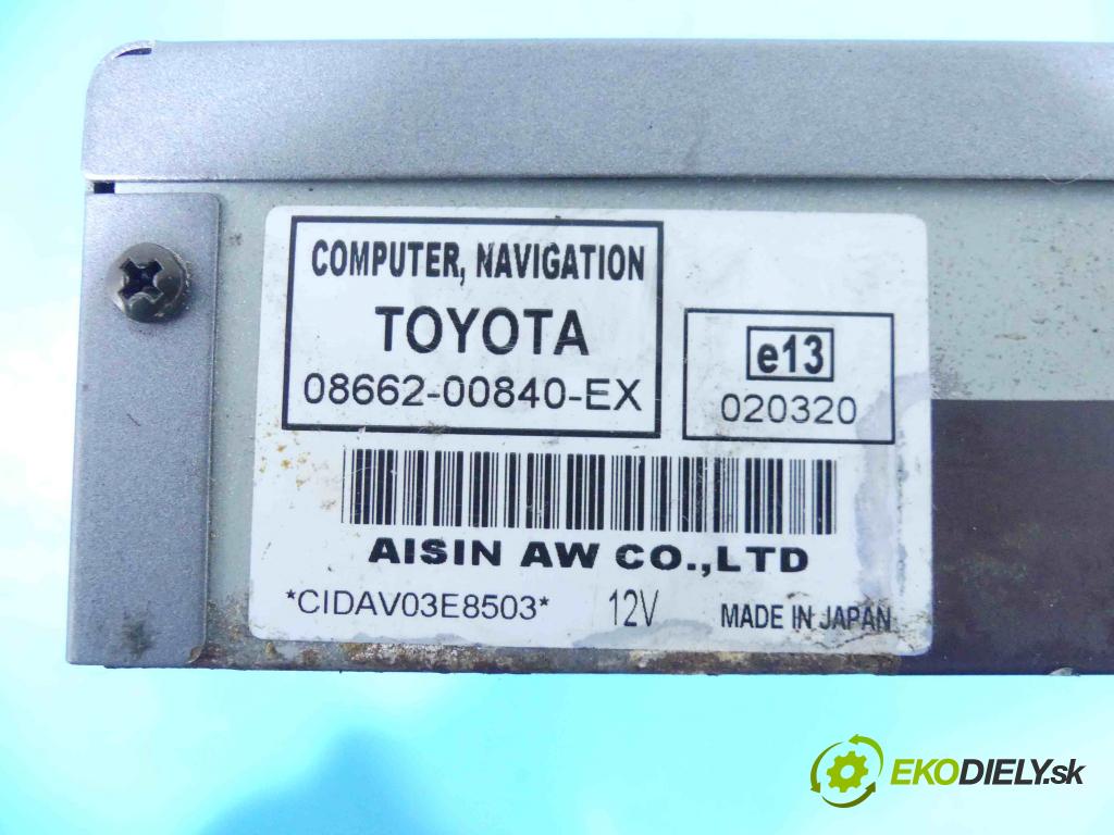 Toyota Rav4 II 2000-2005 2.0 D4D 116 HP manual 85 kW 1995 cm3 5- Navigácia: 08662-00840-EX (GPS navigácie)