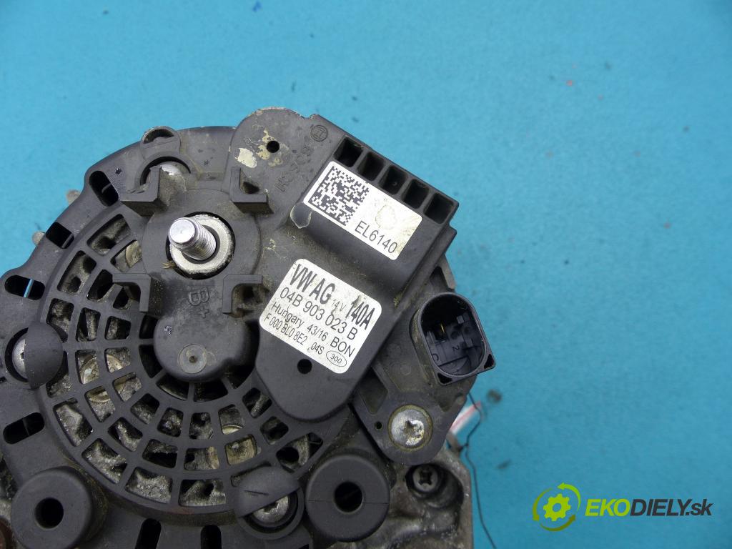 Skoda Fabia III 2014- 1.4 tdi 105 HP manual 77 kW 1422 cm3 5- Alternator 04B903023B (Alternátory)