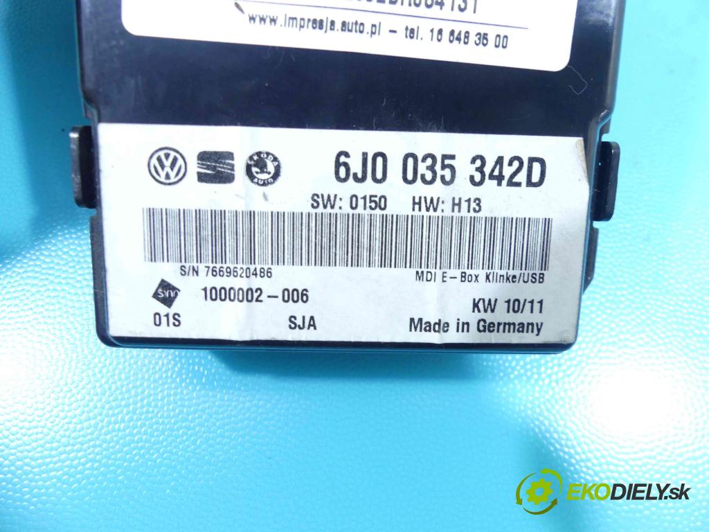 Seat Ibiza IV 6J 2008-2017 1.2 tdi 75 HP manual 55 kW 1199 cm3 5- modul riadiaca jednotka 6J0035342D (Ostatné)
