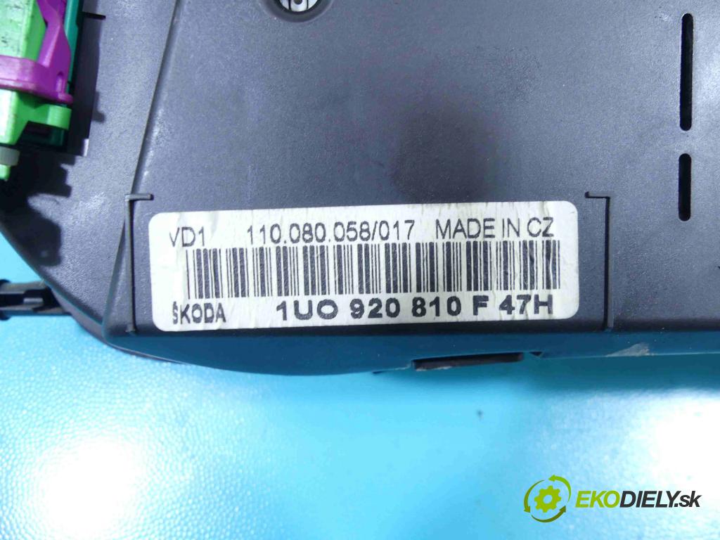 Skoda Octavia I 1996-2010 1.9 tdi 101 HP manual 74 kW 1896 cm3 5- prístrojovka/ budíky 1U0920810F (Prístrojové dosky, displeje)