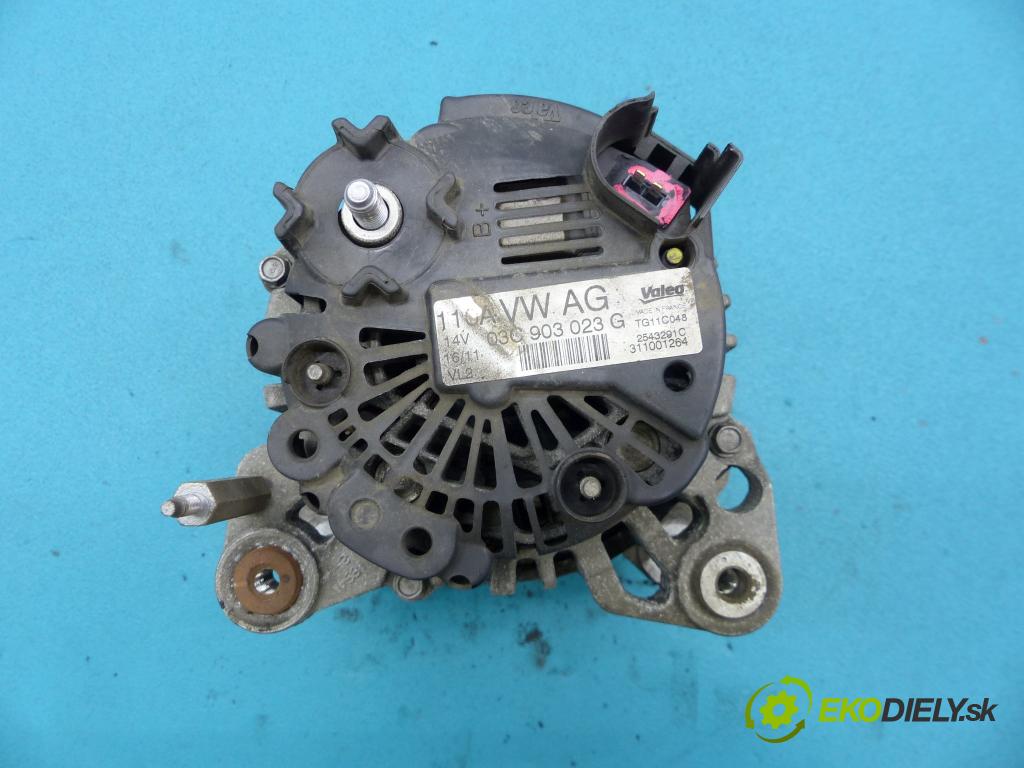 Vw Passat B7 2010-2014 1.4 TSI 122 hp manual 90 kW 1390 cm3 4- Alternator 03C903023G (Alternátory)