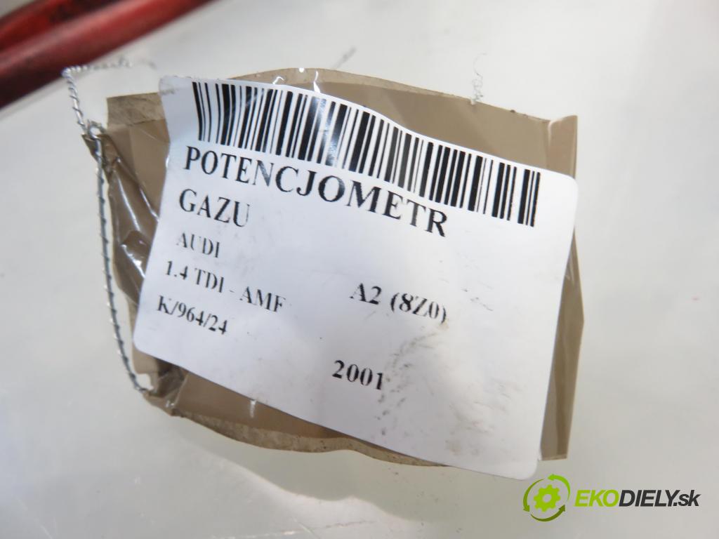 AUDI A2 (8Z0) HB 2001 55,00 1.4 TDI - AMF 1422,00 Potenciometer plynu 8Z1721523A ; 6PV00777015 (Pedále)