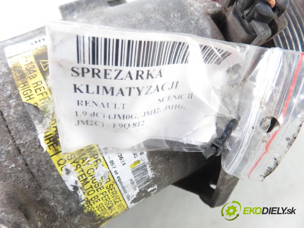 RENAULT SCENIC II (JM0/1_) MINIVAN 2003 88,00 1.9 dCi 120 - F9Q 812 1870,00 KOMPRESOR: klimatizace 8200309193 (Kompresory)