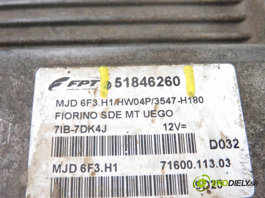 FIAT FIORINO nadwozie zamknięte / kombi (225_) FURGON 2009 55,00 1.3 D Multijet 1248,00 Riadiaca jednotka Motor 51846260