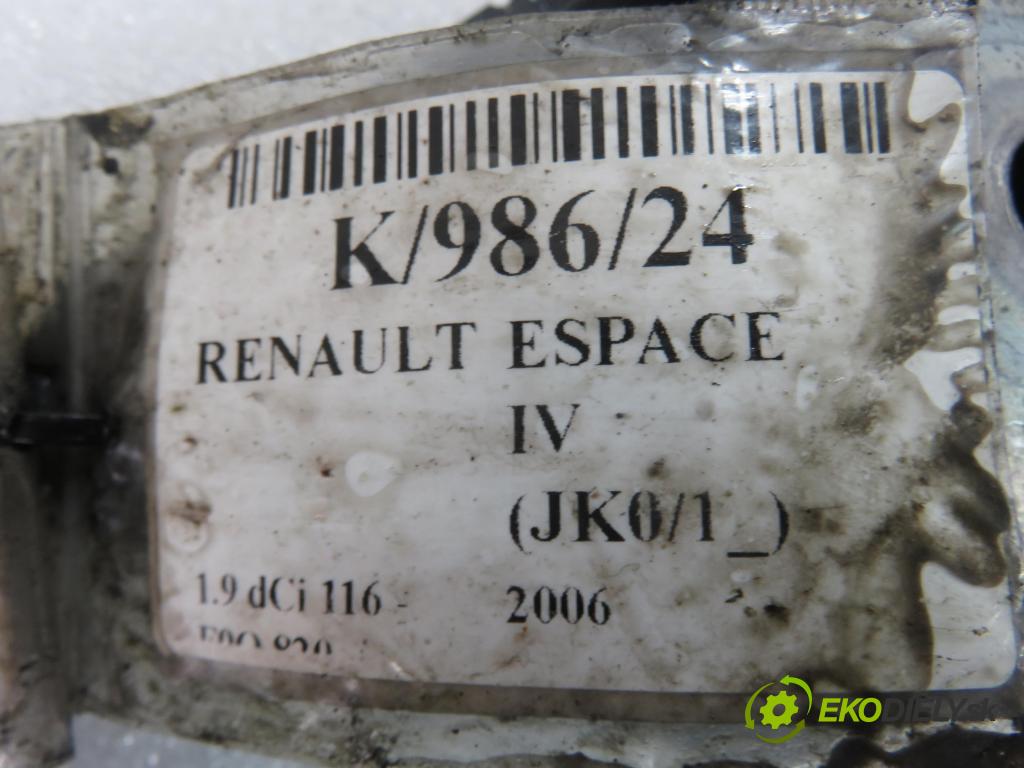 RENAULT ESPACE IV (JK0/1_) MINIVAN 2006 85,00 1.9 dCi 116 - F9Q 820 1870,00 Prevodovka MANUALNA PK6355