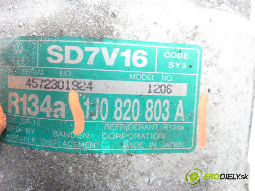 VW BORA (1J2) SEDAN 2000 92,00 1.8 4motion - AGN 1781,00 KOMPRESOR: klimatizace 1J0820803A (Kompresory)