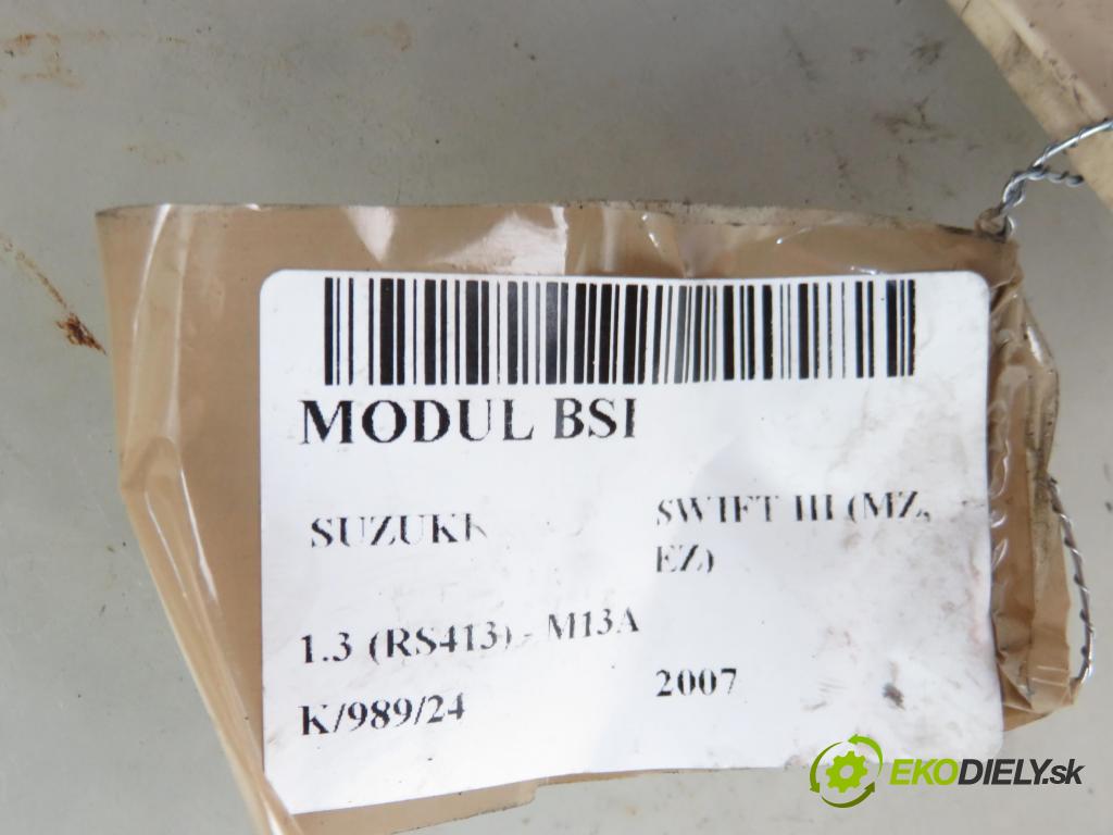 SUZUKI SWIFT III (MZ, EZ) HB 2007 67,00 1.3 91 - M13A 1328,00 MODUL BSI 3677062JB0