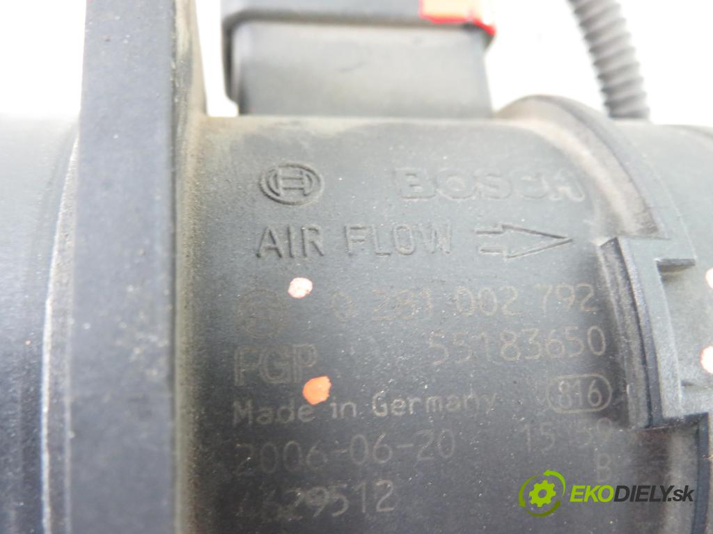 FIAT GRANDE PUNTO (199_) HB 2006 66,00 1.3 D Multijet 90 - 199 A3.000 1248,00 váha vzduchu vzduchu 0281002792 ; 55183650
