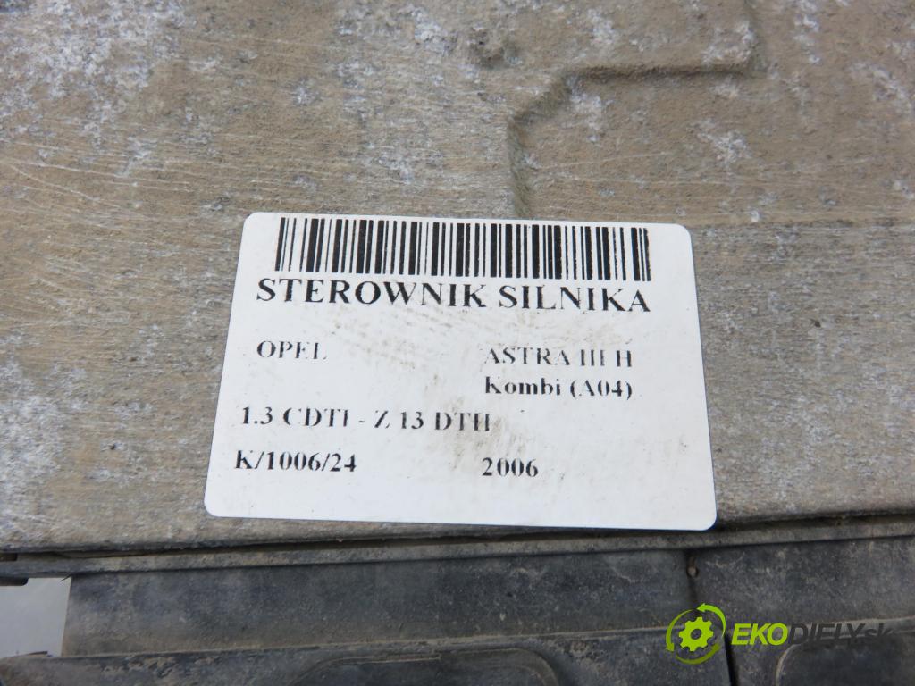 OPEL ASTRA H Kombi (A04) KOMBI 2006 66,00 1.3 CDTI 1248,00 Riadiaca jednotka Motor 55202542CW ; MJD602A6