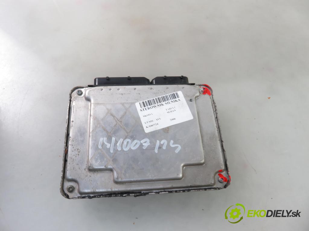 SKODA FABIA I SEDAN (6Y3) SEDAN 2006 47,00 1.9 SDI - ASY 1896,00 Riadiaca jednotka Motor 038906012HR ; 0281011321