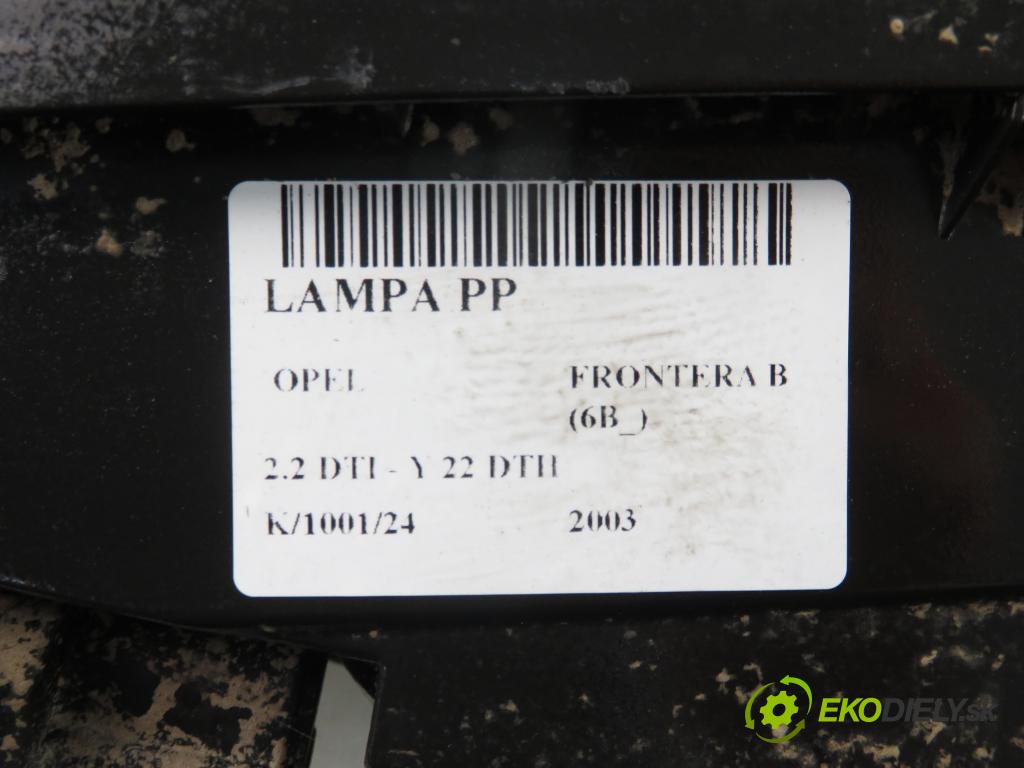 OPEL FRONTERA B (6B_) TERENOWY 2003 0,00 2.2 DTI - Y 22 DTH 2172,00 Svetlo PP 91158038