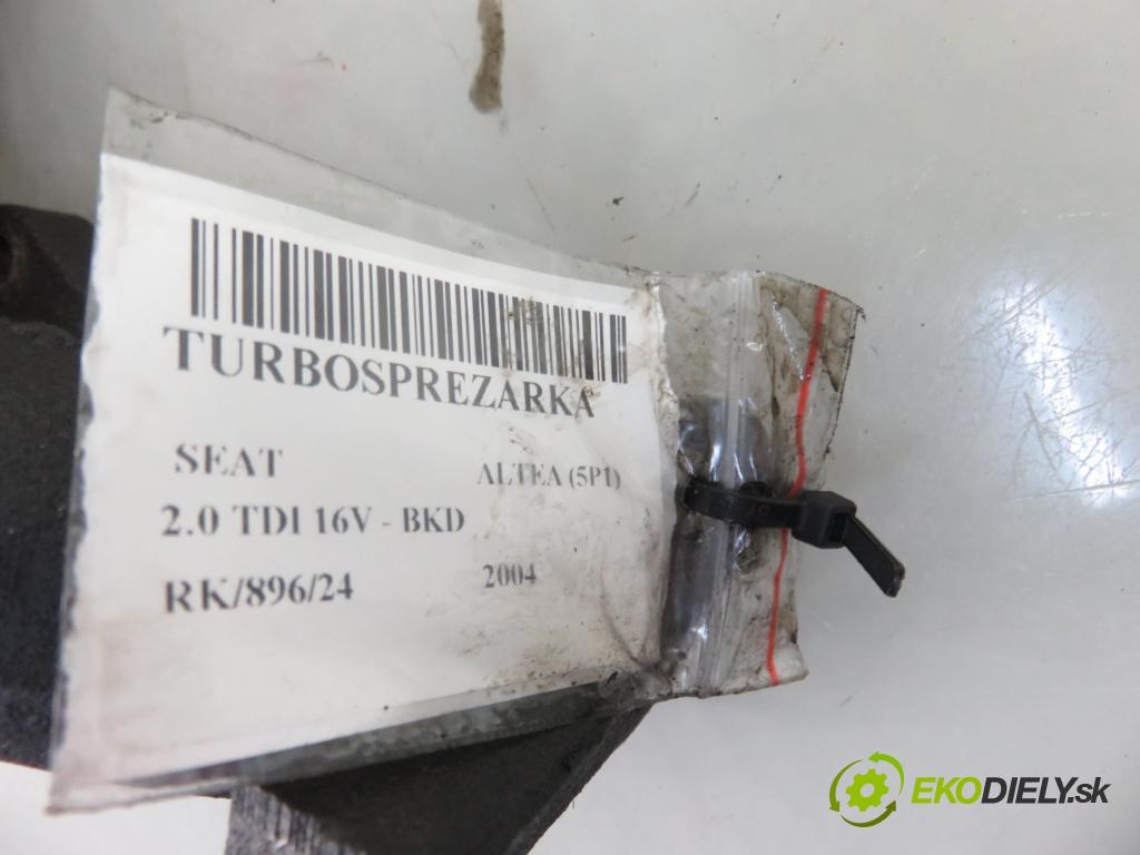 SEAT ALTEA (5P1) MINIVAN 2004 103,00 2.0 TDI 16V - BKD 1968,00 RYCHLONABÍJEČKA: 03G253014H (Turbodúchadla (kompletní))