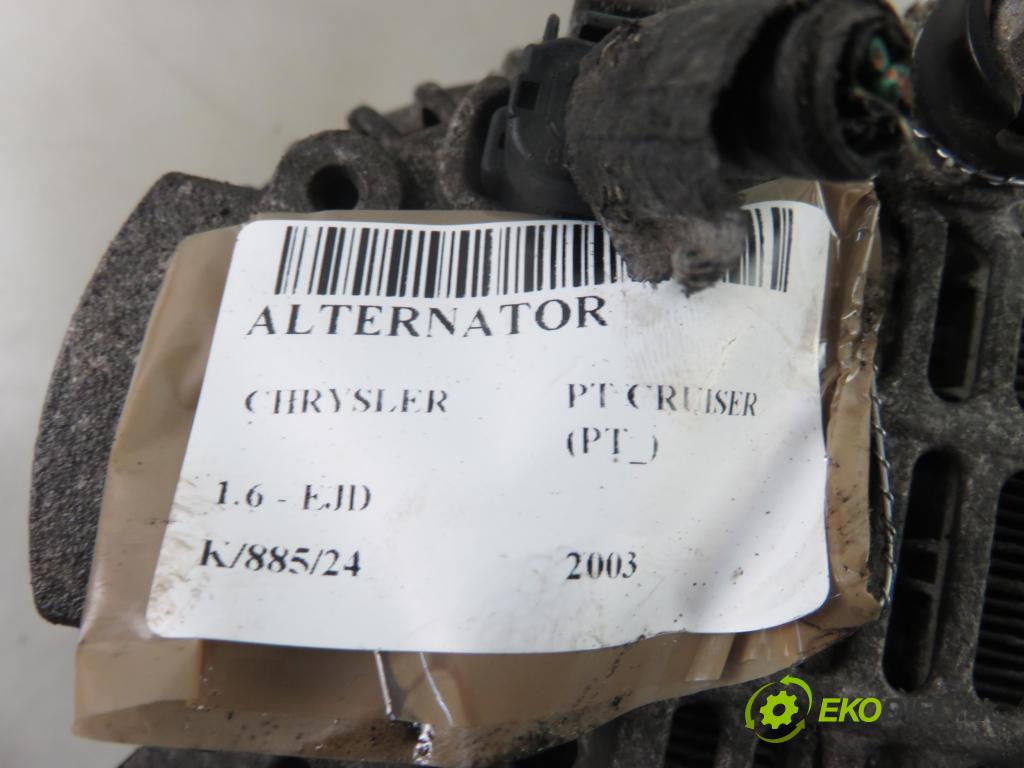 CHRYSLER PT CRUISER (PT_) HB 2003 85,00 1.6 - EJD 1598,00 Alternátor 5033108AB ; A003TB3791ZC (Alternátory)
