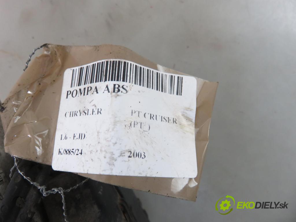 CHRYSLER PT CRUISER (PT_) HB 2003 85,00 1.6 - EJD 1598,00 Pumpa ABS 05033150AAD ; 25094602423 (Pumpy ABS)
