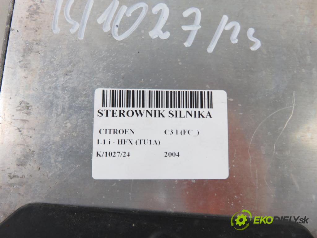 CITROEN C3 I (FC_) HB 2004 44,00 1.1 i - HFX (TU1A) 1124,00 Riadiaca jednotka Motor 9648568480 ; IAW48P272