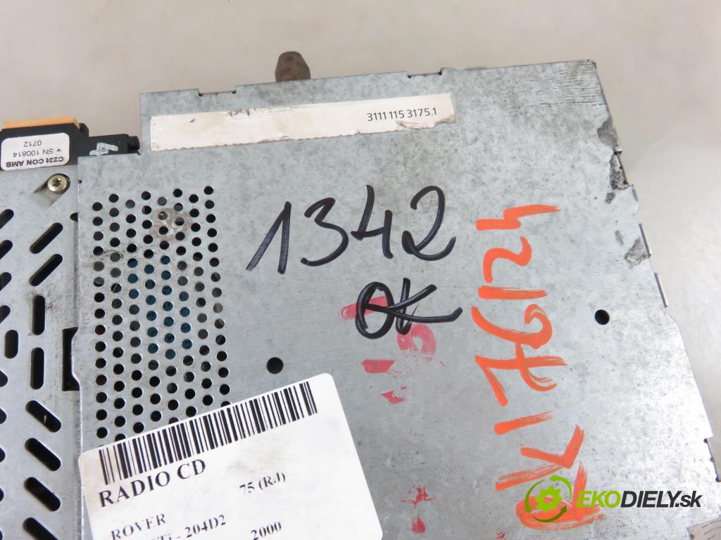 ROVER 75 (RJ) SEDAN 2000 96,00 2.0 CDTi 131 - 204D2 1951,00 RADIO CD 22DC745