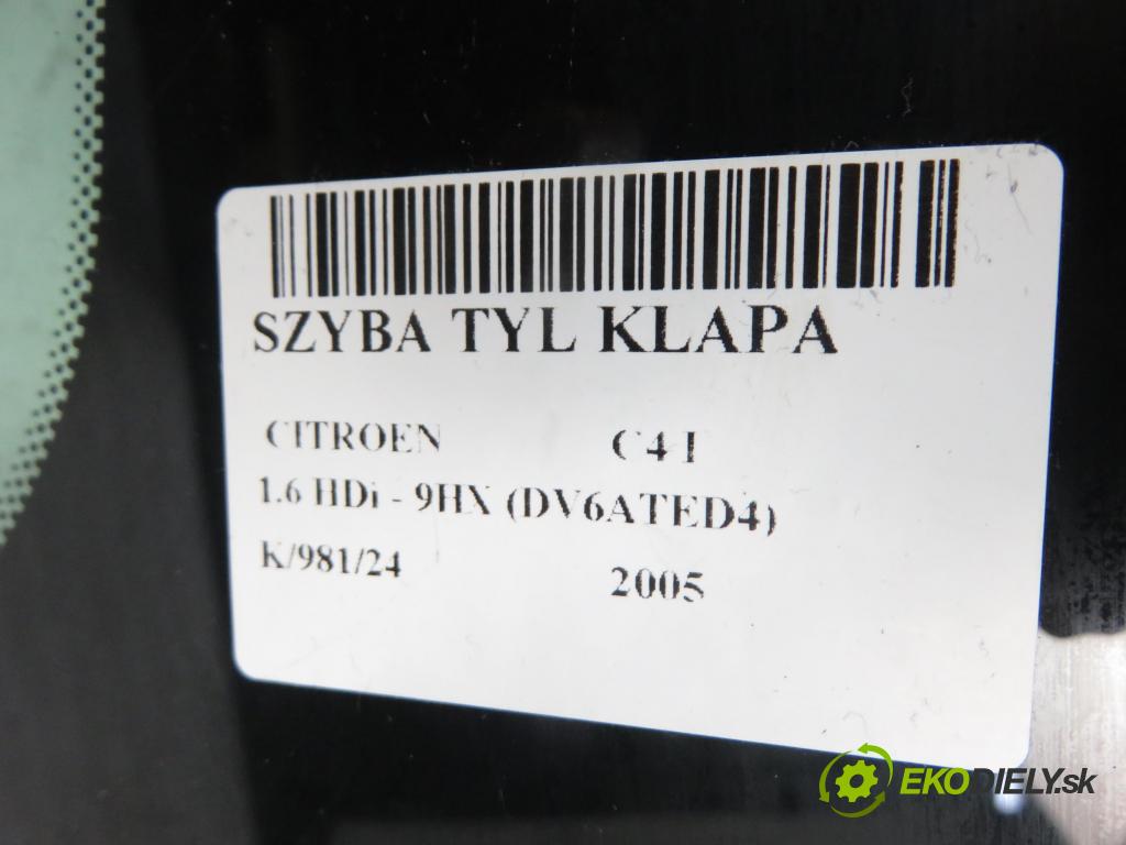 CITROEN C4 I (LC_) HB 2005 66,00 1.6 HDi - 9HX (DV6ATED4) 1560,00 okno ZADNÍ: kapota