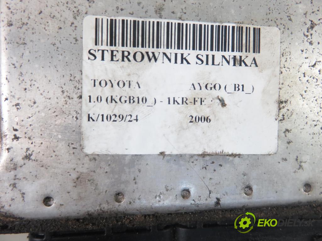 TOYOTA AYGO (_B1_) HB 2006 50,00 1.0 68 - 1KR-FE 998,00 Riadiaca jednotka Motor 896610H012 ; 0261208704