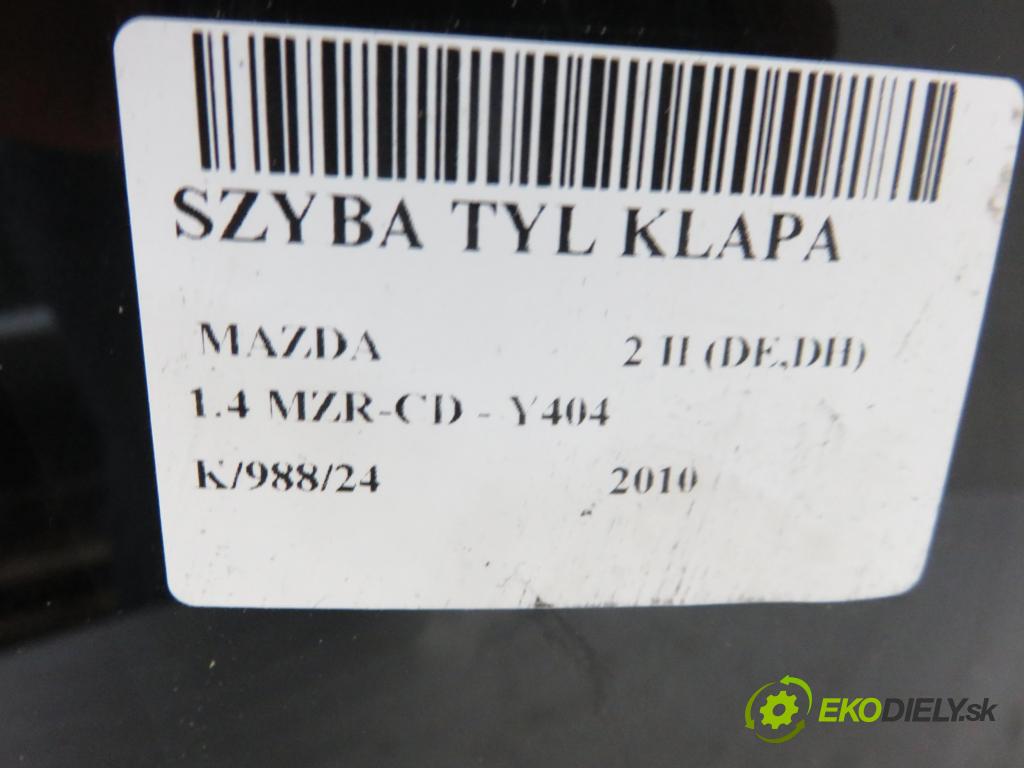 MAZDA 2 (DE_, DH_) HB 2010 50,00 1.4 MZR-CD - Y404 1399,00 okno ZADNÍ: kapota 