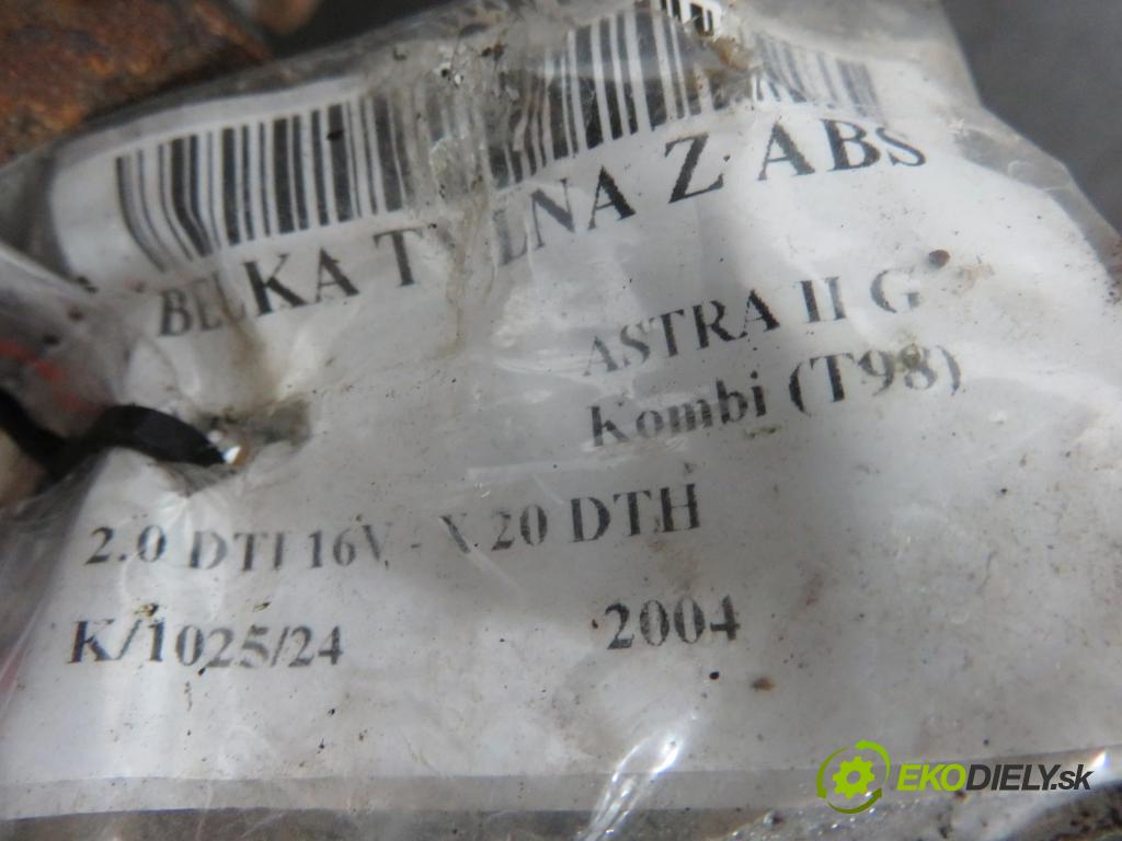 OPEL ASTRA G Kombi (T98) KOMBI 2004 74,00 2.0 DTI 16V 101 - X 20 DTH 1995,00 výztuha zadní část ABS 