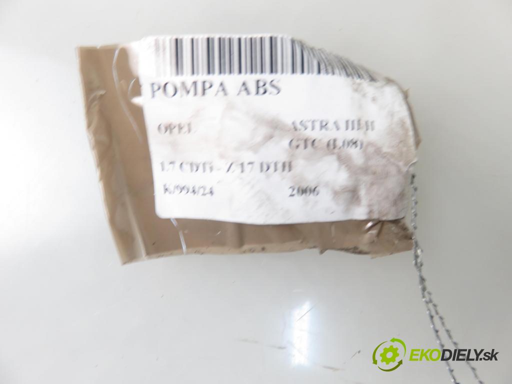 OPEL ASTRA H GTC (L08) HB 2006 74,00 1.7 CDTi - Z 17 DTH 1686,00 Pumpa ABS 13213610AL ; 10020602064 ; 10096005483 (Pumpy ABS)