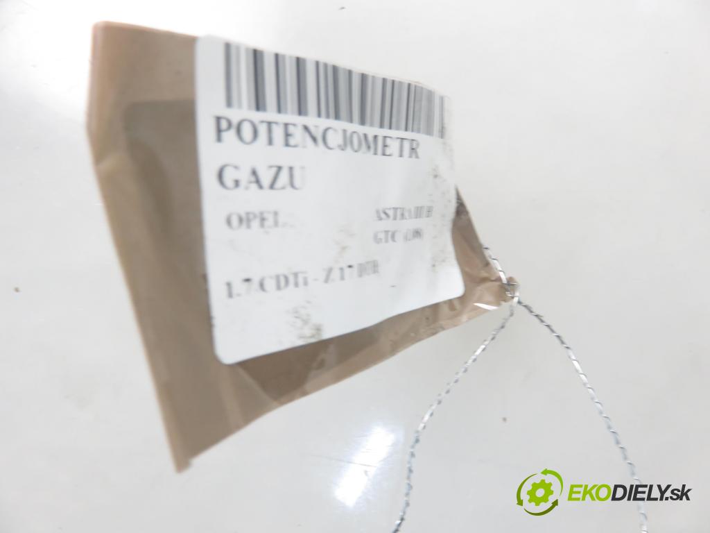 OPEL ASTRA H GTC (L08) HB 2006 74,00 1.7 CDTi - Z 17 DTH 1686,00 Potenciometer plynu 24427004ZG ; 6PV00811204 (Pedále)