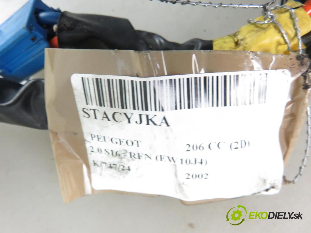 PEUGEOT 206 CC (2D) CABRIO 2002 100,00 2.0 S16 - RFN (EW10J4) 1997,00 spinačka  (Spínacie skrinky a kľúče)