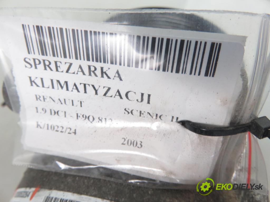 RENAULT SCENIC II (JM0/1_) MINIVAN 2003 88,00 1.9 DCI - F9Q 812 1870,00 KOMPRESOR: klimatizace 8200053264 (Kompresory)