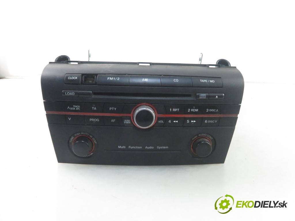 MAZDA 3 (BK) HB 2004 80,00 1.6 DI Turbo 109 - Y601 (PSA) 1560,00 RADIO CD BP4M66950A