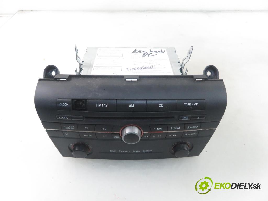 MAZDA 3 (BK) HB 2004 80,00 1.6 DI Turbo 109 - Y601 (PSA) 1560,00 RADIO CD BP4M66950A