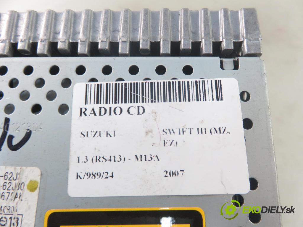 SUZUKI SWIFT III (MZ, EZ) HB 2007 67,00 1.3 91 - M13A 1328,00 RADIO CD 3910162J30