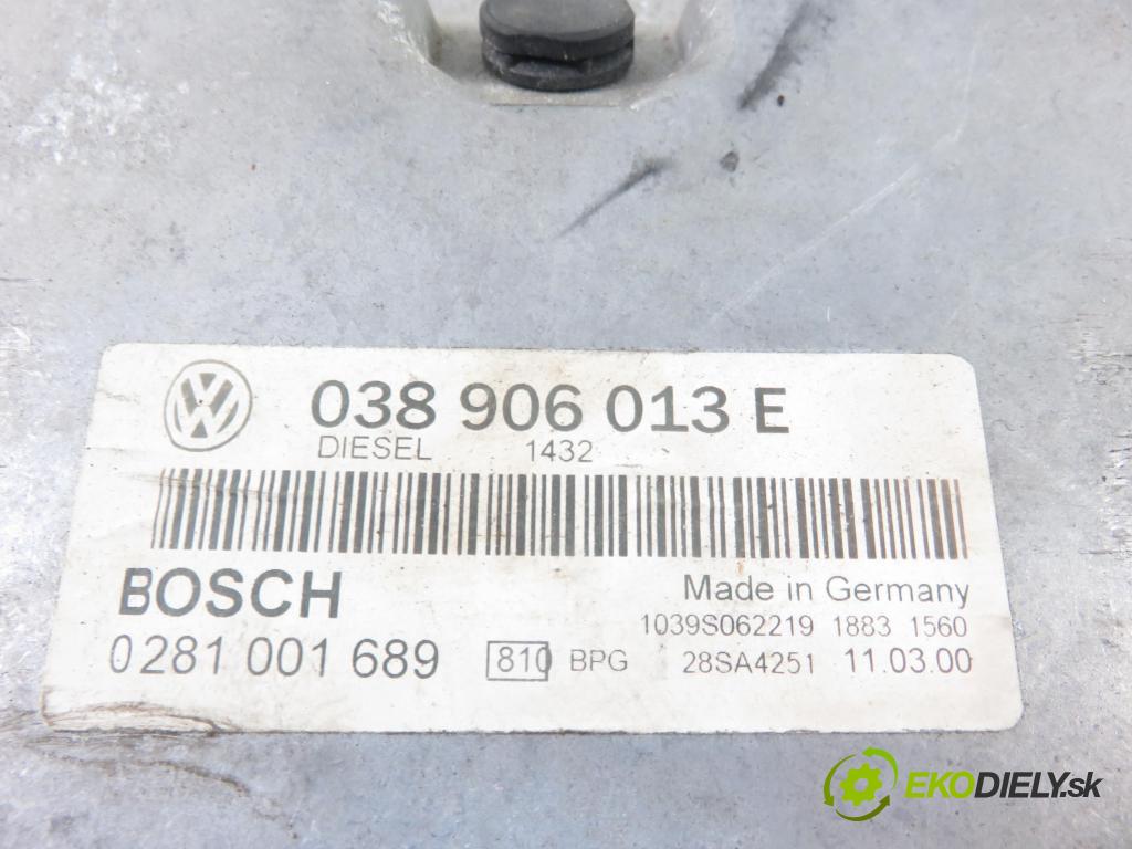 VW CADDY II Furgon (9K9A) FURGON 1999 47,00 1.9 SDI - AEY 1896,00 Riadiaca jednotka Motor 038906013E ; 0281001689