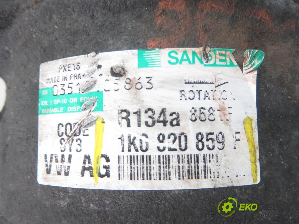 VW TOURAN (1T1, 1T2) MINIVAN 2008 77,00 1.9 TDI - BLS 1896,00 KOMPRESOR: klimatizace 1K0820859F (Kompresory)