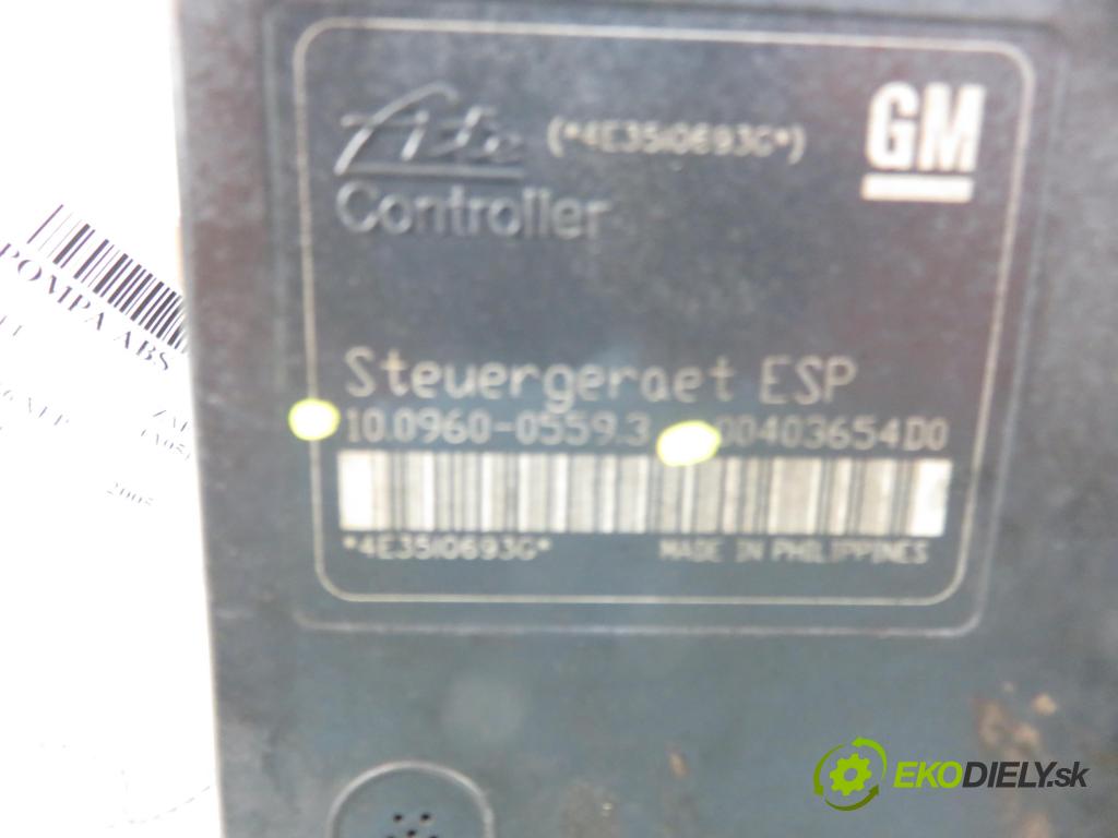 OPEL ZAFIRA B (A05) MINIVAN 2005 77,00 1.6 105 - Z 16 XEP 1598,00 Pumpa ABS 13234911AS ; 10020602484 ; 10096005593 (Pumpy ABS)