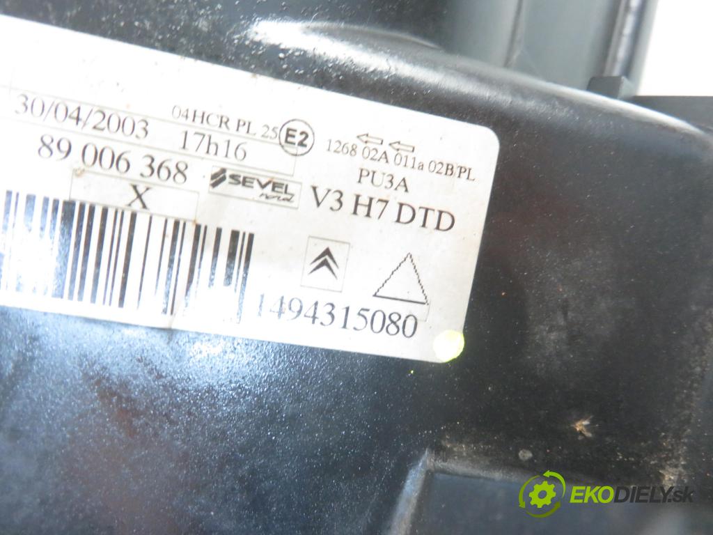CITROEN C8 (EA_, EB_) VAN 2003 94,00 2.2 HDi - 4HW (DW12TED4) 2179,00 Svetlo PP 1494315080