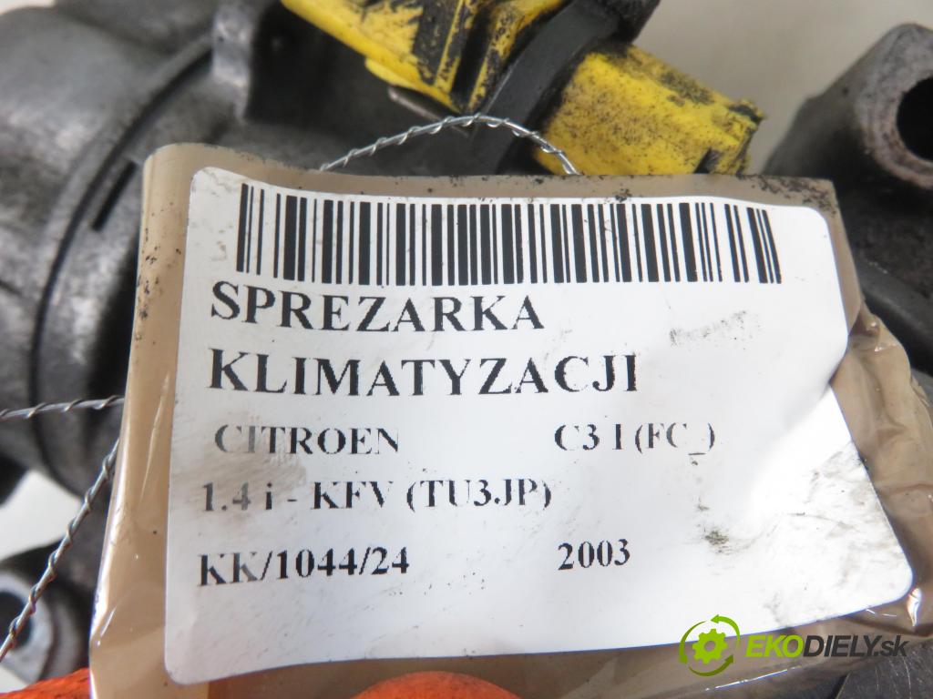 CITROEN C3 I (FC_) HB 2003 54,00 1.4 i - KFV (TU3JP) 1360,00 KOMPRESOR: klimatizace 9646273380 (Kompresory)
