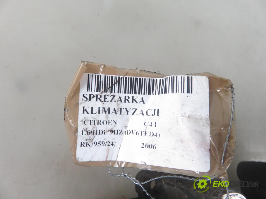 CITROEN C4 I (LC_) HB 2006 80,00 1.6 HDi 109 - 9HZ (DV6TED4) 1560,00 KOMPRESOR: klimatizace 9651910980 (Kompresory)