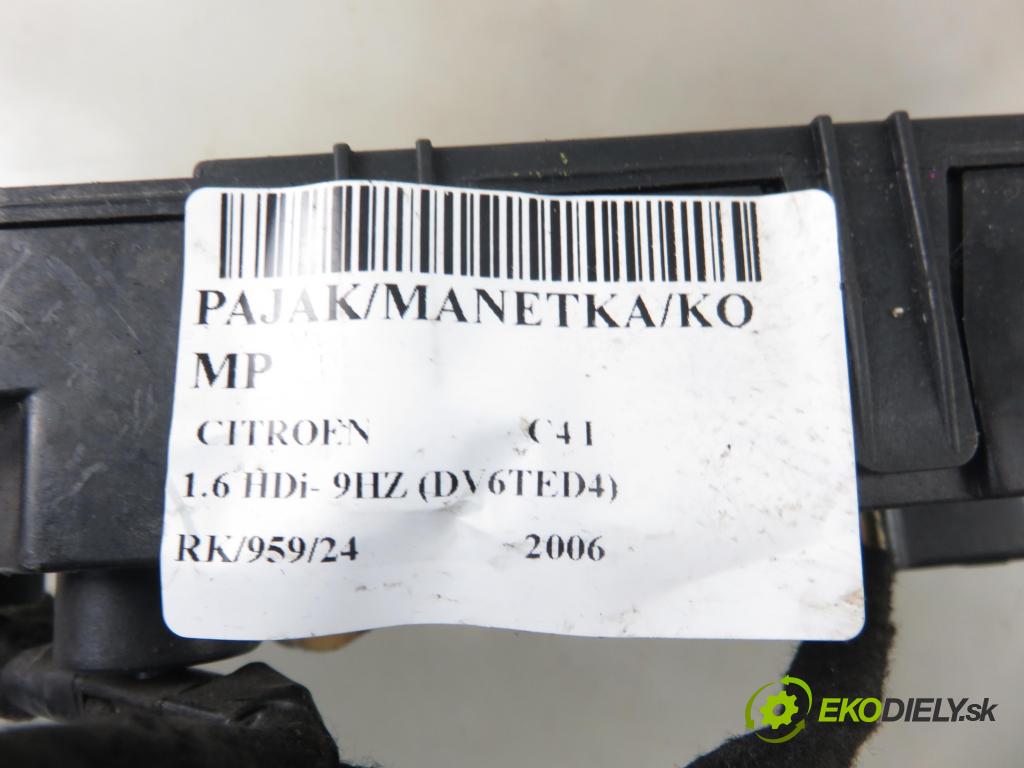 CITROEN C4 I (LC_) HB 2006 80,00 1.6 HDi 109 - 9HZ (DV6TED4) 1560,00 páčka/prepínač 96627927XT