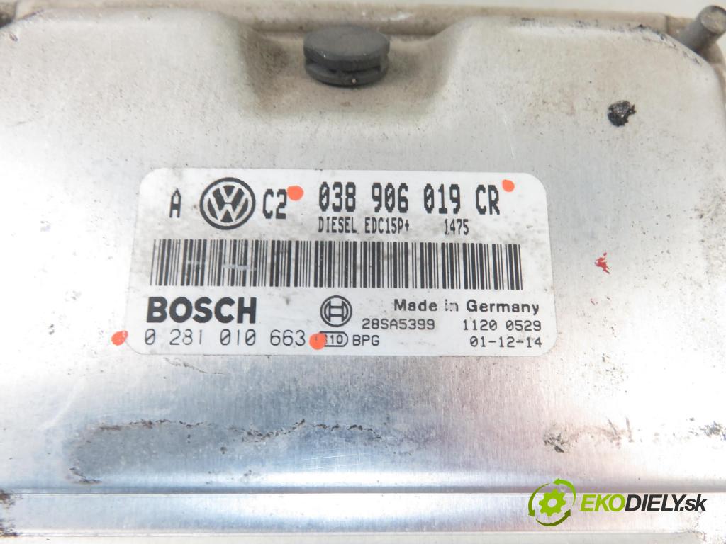 VW BORA Variant (1J6) KOMBI 2002 74,00 1.9 TDI - AXR 1896,00 Riadiaca jednotka Motor 038906019CR ; 0281010663